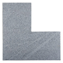 Gardenlux | Graniet Vijverrandhoek Geborsteld 50/50x25x3 | Dark Grey Flamed