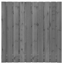Grenen plankenscherm | 21-planks | 180 x 180 cm | Grijs gespoten