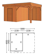 Trendhout | Buitenverblijf Mensa L 5000 mm | Combinatie 4