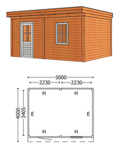 Trendhout | Buitenverblijf Mensa L 5000 mm | Combinatie 6