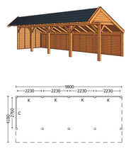 Trendhout | Kapschuur De Stee L 9800 | Combinatie 2
