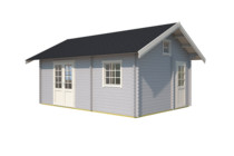Nubuiten | Blokhut Caroline | Platinum Grey | 595x410 cm