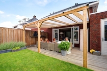 Woodvision | Terrasoverkapping Butterfly 300x300 | Dakplaat helder