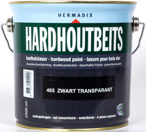 Hermadix | Hardhoutbeits 465 Zwart Transparant | 2,5 L