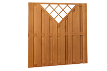 Hardhouten plankenscherm | 180x180cm | 15-planks | Verticaal met trellis