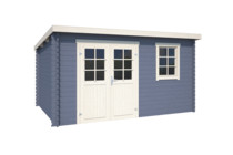 Nubuiten | Blokhut Amira 230 | Pigeon Blue | 400x250 cm