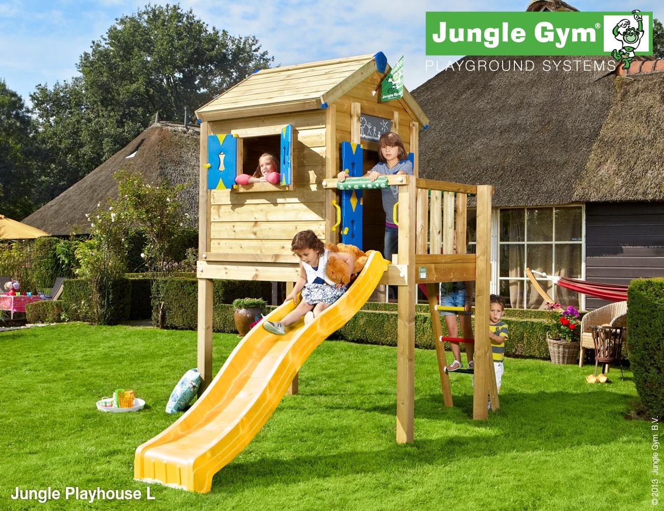 Jungle Gym Playhouse L Deluxe Paars jungle gym kopen in de aanbieding