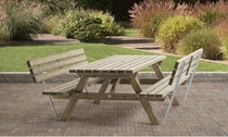 Rugleuning tbv picknicktafel 150cm