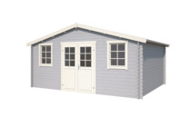 Nubuiten | Blokhut Udo 300 | Platinum Grey | 500x320 cm