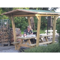 Dak voor picknicktafel