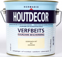 Hermadix | Houtdecor 601 Gebroken Wit | 2,5 L