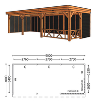 Trendhout | Buitenverblijf Refter XL 9000 mm | Combinatie 3