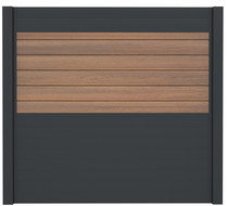 IdeAL | Scherm Antraciet- Symmetry Warm Sienna | 180x180 | 6 planks