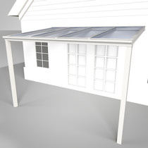 Deponti | Aluminium Terrasoverkapping Pigato 406x250 | Creme-wit