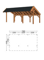 Trendhout | Kapschuur De Heerd 7.4m | Combinatie 1