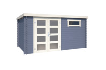 Nubuiten | Blokhut Alpha 230 | Pigeon Blue | 400x250 cm