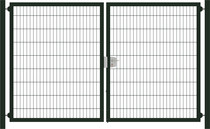Hillfence | Premium dubbele poort | 180cm | Diepzwart RAL9005