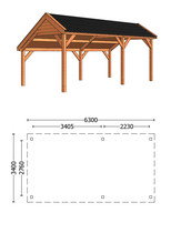 Trendhout | Kapschuur De Deel 6300 mm | Combinatie 1