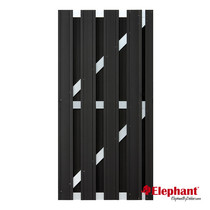 Elephant | Design deur | Antraciet/aluminium