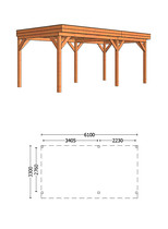 Trendhout | Buitenverblijf Casa L 6100 mm | Combinatie 1
