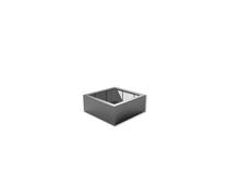 Adezz | Polyester bloembak Buxus | 100 x 100 x 40 cm | Antraciet