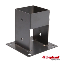 Elephant | Paalhouder met voet 70x70 mm | Antraciet