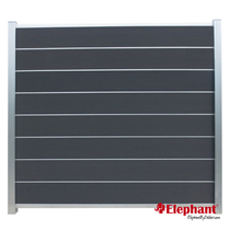 Elephant | Tuinscherm Modular | 180x180 cm | Rock Grey/Aluminium