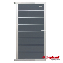Elephant | Tuindeur Modular | 90x180 cm | Rock Grey/Aluminium