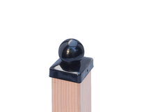 Paalornament | Afdekkap bol 7x7 | Zwart
