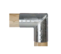 Paal verbinder hoek/eind verbindingsstuk | 100 mm
