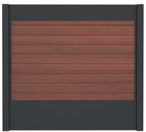 IdeAL scherm | Antraciet - Symmetry Cinnabar | 180x180 | 9 planks