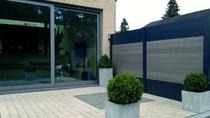 IdeAL scherm | Antraciet- Horizon Greystone | 180x180 | 9 planks