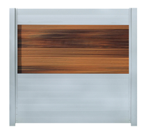 IdeAL | Scherm Zilver- Horizon Ipé | 180x200 | 6 planks