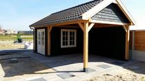 Project | Zadeldakschuur met overkapping te Nieuwendijk