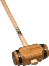 Sleg rond hout met gesmede band met ovale