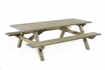 Talen | Picknicktafel, dicht blad en zitting | 160x230