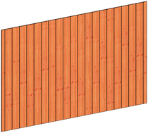 Trendhout | Binnenwand module sponningplanken E | 340.5x220 cm