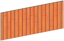 Trendhout | Wandmodule F sponningplanken | 276x117 cm