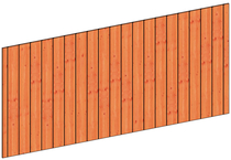 Trendhout | Binnenwand module sponningplanken L | 340.5x156 cm