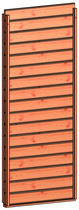 Trendhout | Wandmodule A design stapelprofiel | 89x220 cm