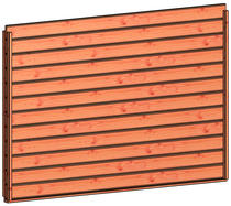 Trendhout | Wandmodule K blokhut profielplanken | 223x152 cm