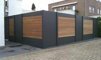 IdeAL scherm | Antraciet- Bangkirai | 180x180 | 9 planks