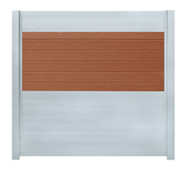 IdeAL scherm | Zilver- Bangkirai | 180x180 | 6 planks