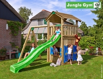 Jungle Gym | Cottage + Playhouse + 2-Swing | DeLuxe | Blauw