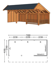 Trendhout | Kapschuur De Stee L 7400 | Combinatie 3