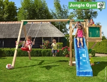 Jungle Gym | Tower + Balcony + 2-Swing | DeLuxe | Blauw