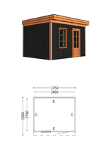 Trendhout | Buitenverblijf Casa 3750 mm | Combinatie 4