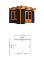 Trendhout | Buitenverblijf Casa 3750 mm | Combinatie 6