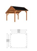 Trendhout | Kapschuur De Deel 4000 mm | Combinatie 1