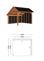 Trendhout | Kapschuur De Deel 4000 mm | Combinatie 2